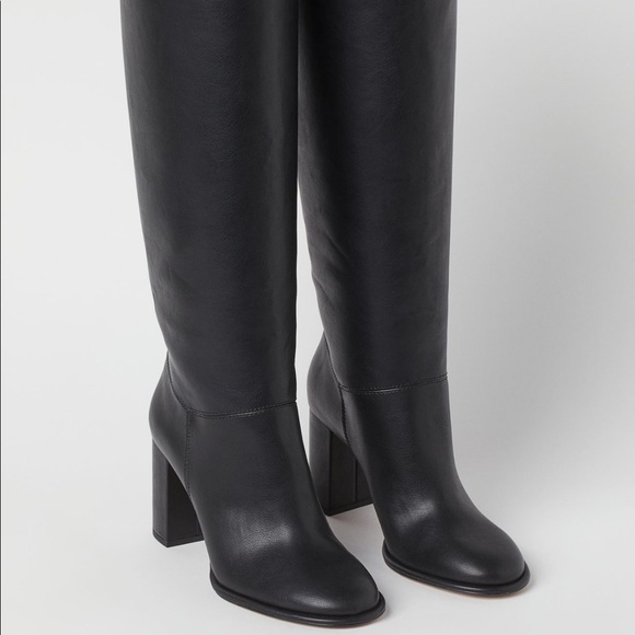 Knee high, H&M faux leather, black boots, size 11 - Picture 4 of 12